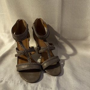 Heeled wedge sandals